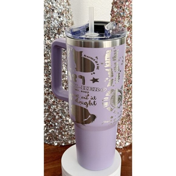 Taylor Swift 40oz Tumblr Hot/Cold Travel Cup Laser Engraved - Picture 4 of 8